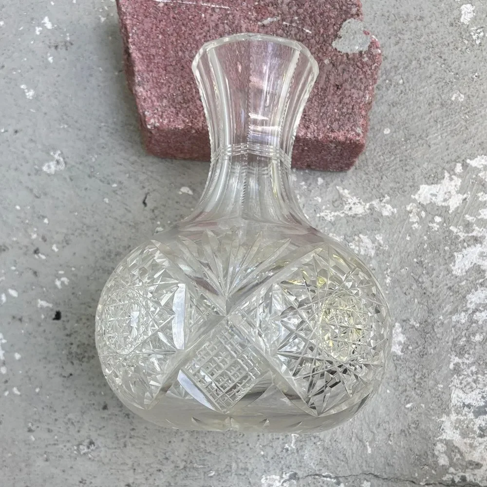 American brilliant cut glass carafe
